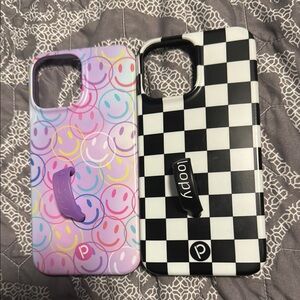 iPhone 13 ProMax Loopy Case Smiley and Checkered Phone Cases
